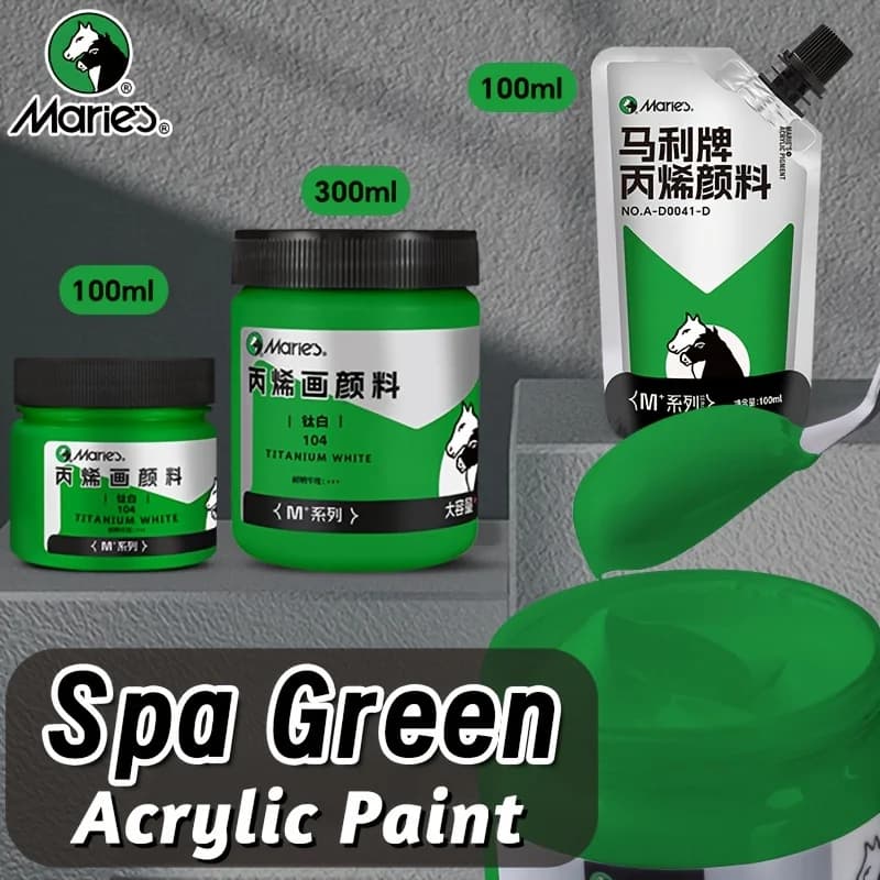 Marie's 1pc 100/300ml 3.38 oz/10.1 oz Sap Green Acrylic Paint,Acrylic Pigment for Wood,Rock,Painting Enthusiasts for Adults