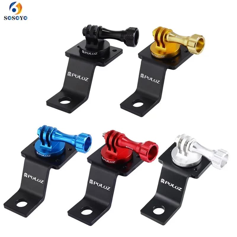 Mounting bracket for motorcycle tripods with screws Fixed CNC aluminum support for GoPro 8 7 6 5 SJCAM DJI Osmo Action Camera Accessories