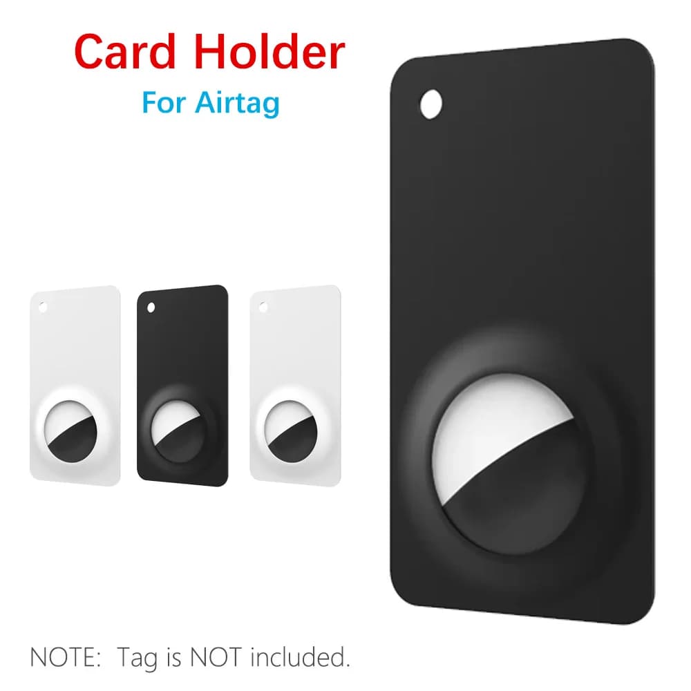 Ultra-thin Airtag Protective Case, for Apple Airtag Card Holder, Wallet Loss Prevention Card Case for Keys,Wallet (Black,White)