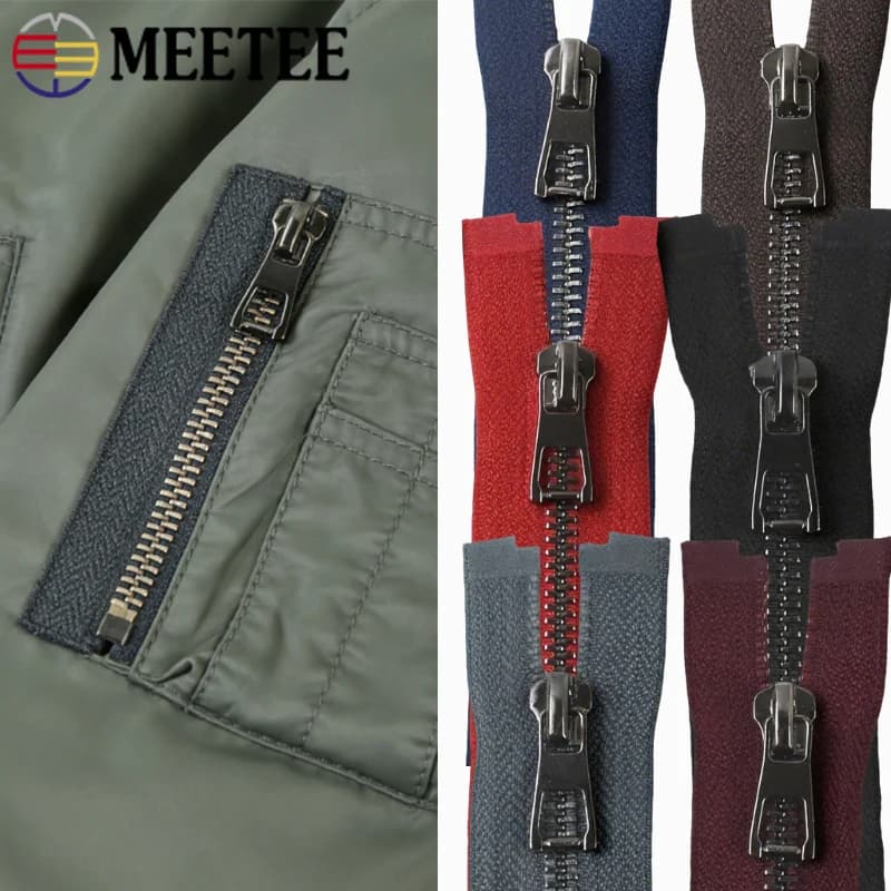 2/4/5 Pezzi 40-80mm 5 # Cerniera in metallo GunBlack per cucito, cerniera a fondo aperto per decorazione di cappotti e pantaloni, accessori fai da te