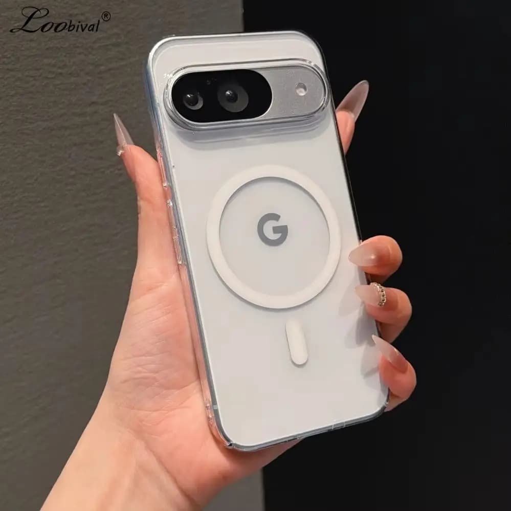 Transparent for Magsafe Hard PC Case for Google Pixel 10 9 Pro XL 10A 9A Magnetic Wireless Charging Ultra Slim Clear Cover