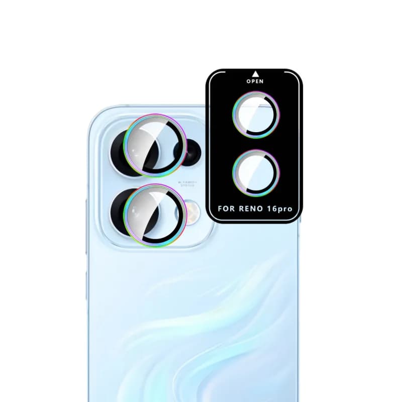 Lens Protective Film for OPPO Reno16 Pro 5G Metal Ring Camera Protectors for Reno 15 15 Pro Glass Film Cover