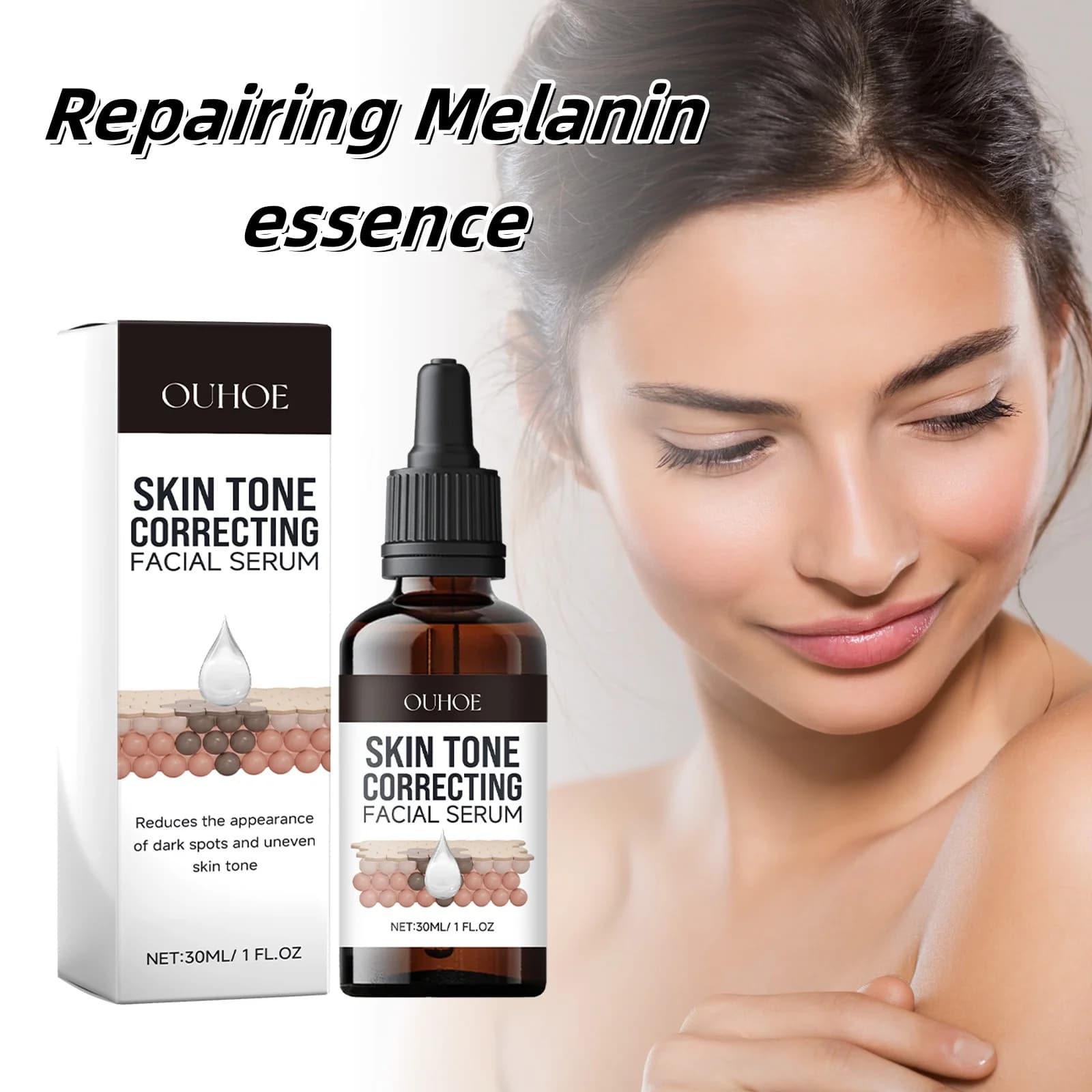 Reparative facial Essence for melanin 30ml moisturizer for dark skin The essence of vitamin C improves pigmentation and illuminates skin tone