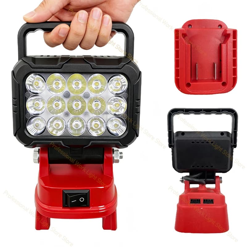 Luce a LED per Milwaukee Batteria M-18 Faretto portatile da 3 pollici Cordless Lavoro all'aperto Pesca Strumento di emergenza portatile Luce
