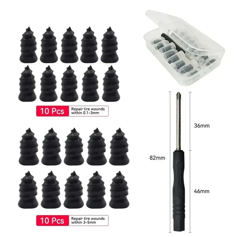 Riparazione pneumatici per auto sottovuoto Riparazione pneumatici tubeless Chiodi in gomma Pneumatici Riparazione puntura professionale Chiodo Strumento di riparazione auto universale