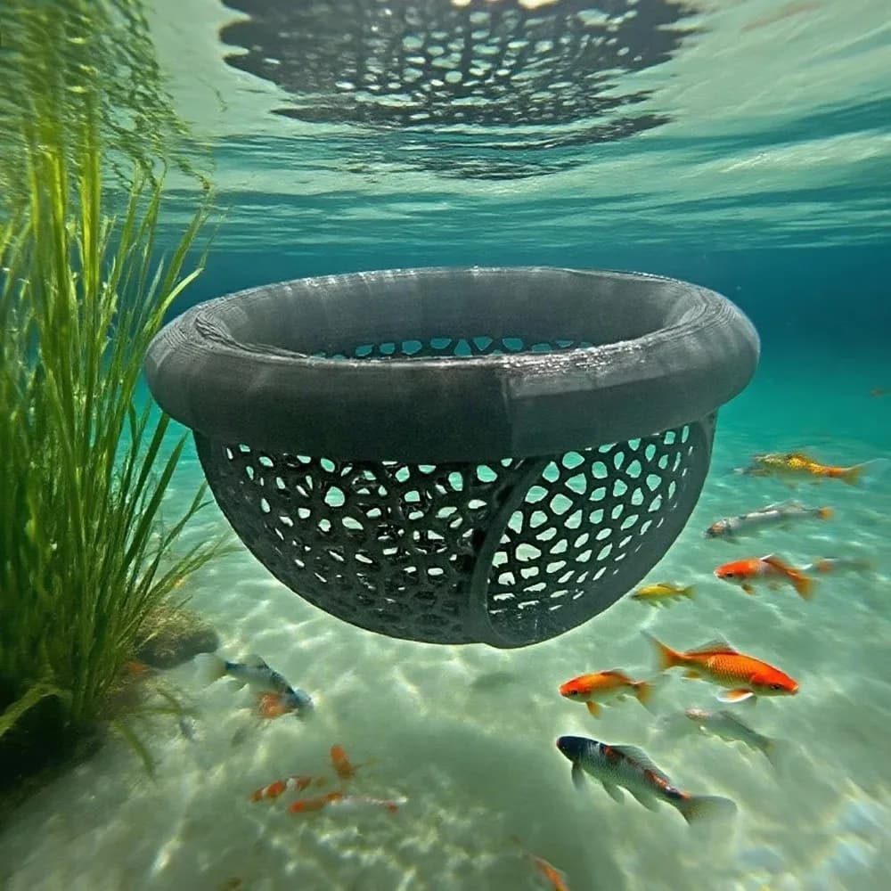 3-in-1 Floating Cave for Aquarium: Reproduction house, Safe hammock, Food ring and rest place in Plastic Cava for Betta Fish and Aquatic Animals