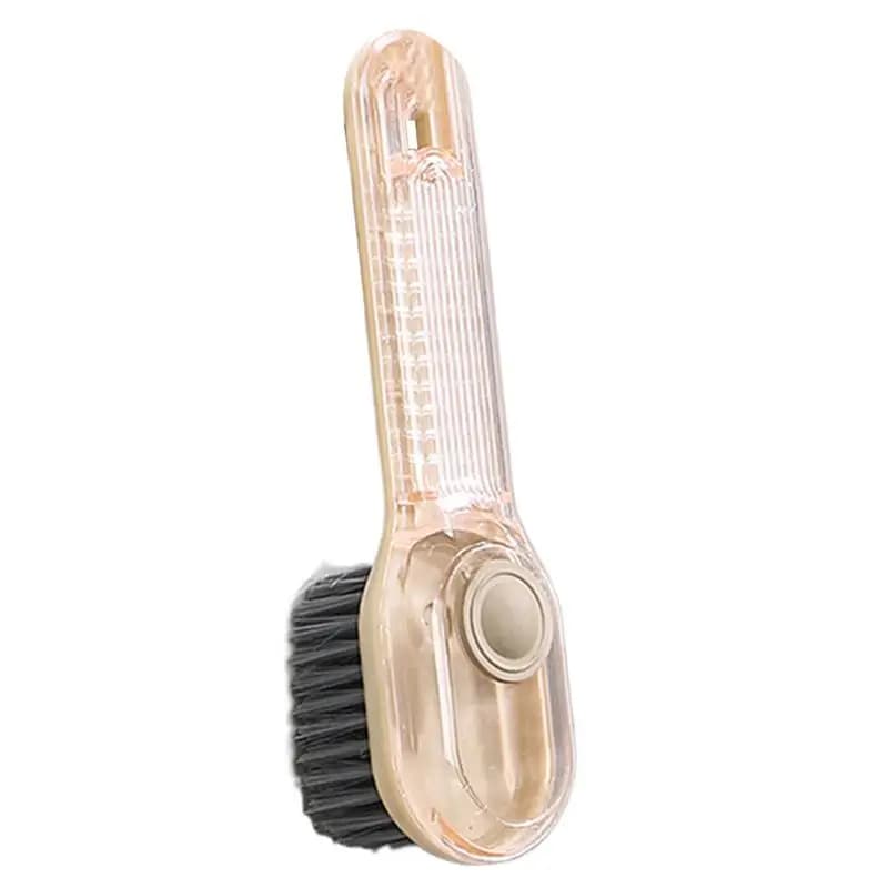 Spazzola per la pulizia con Dispenser di sapone 2 In 1 spazzola per scarpe a pressione con Dispenser di sapone setole morbide Hangable Easy Storage Cleaning