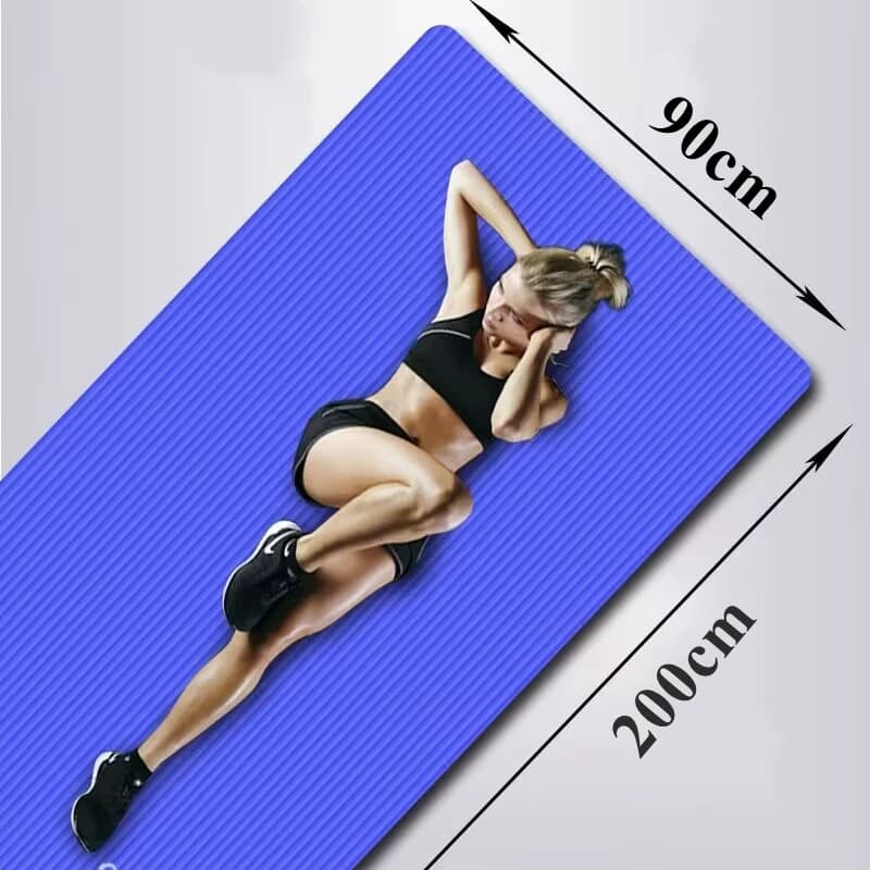 Yoga Mat Thickness 200x90x1cm, Anti-slip, Sports Comfort, Exercises, Yoga, Pilates, Fitness, Extra Large