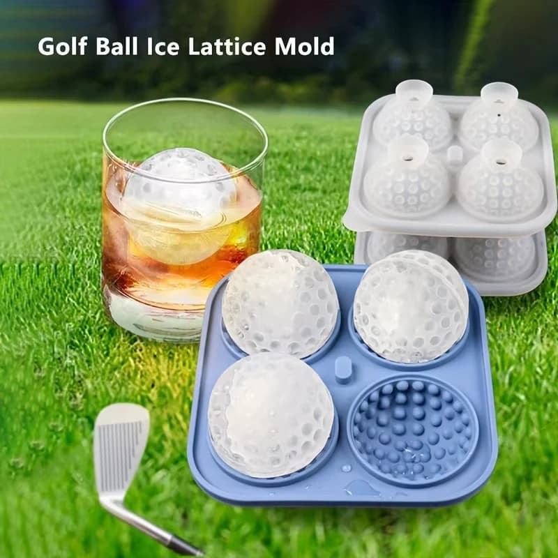 Stampo in Silicone per Sfere di Ghiaccio a Forma di Pallina da Golf, Speciale per Whisky, Stampo Riutilizzabile per Ghiaccio a Sfera, Utensili da Cucina