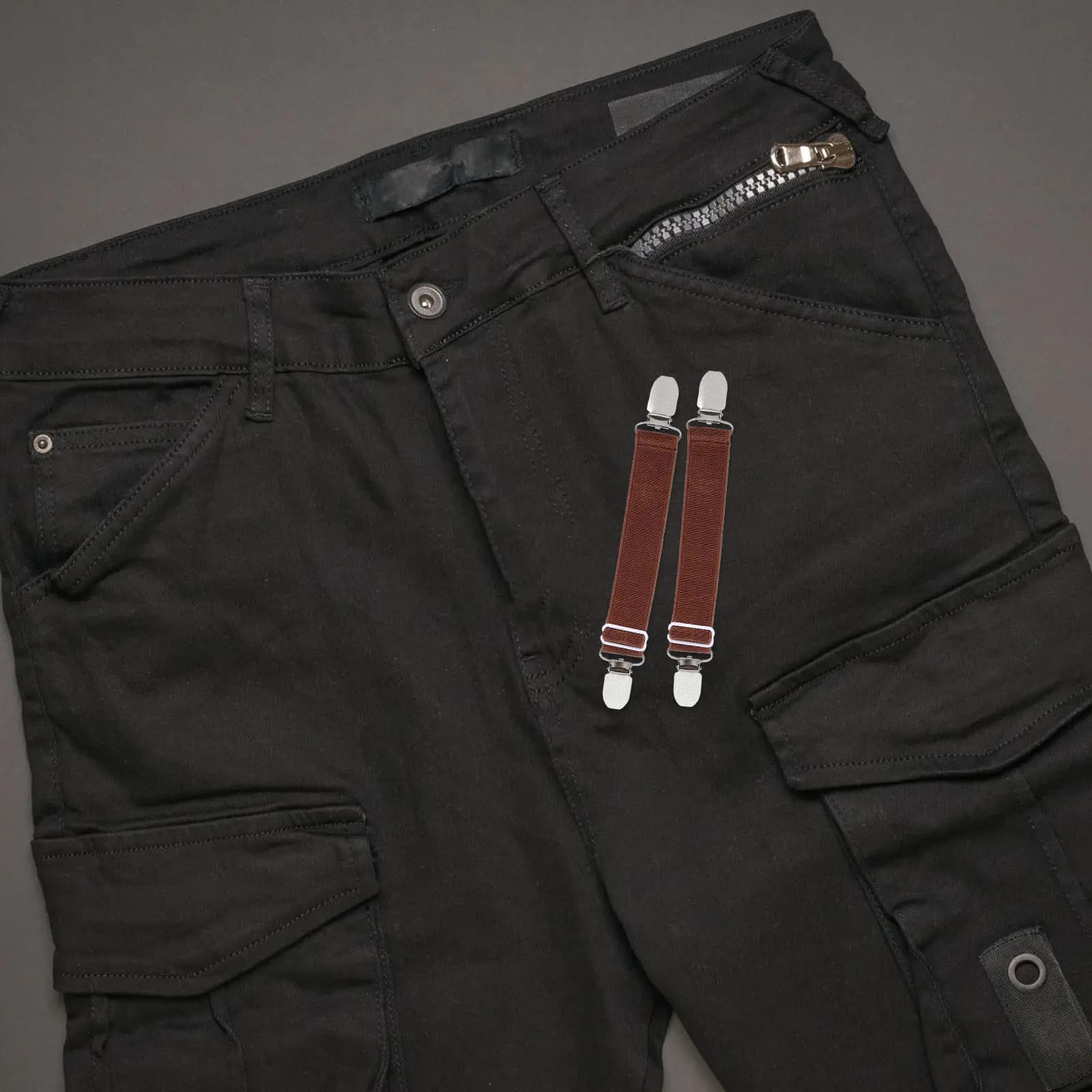 1 Paio di Fermagli Elastici Regolabili Multifunzionali per Lenzuola, Pantaloni, Copriletto, Copridivano, Coprimaterasso, Ciclismo
