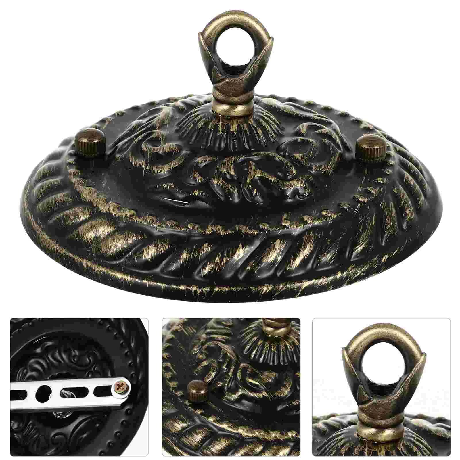 Piastra di copertura Base lampada da soffitto illuminazione a sospensione baldacchino luci lampadario fiore sostituzione montaggio da tavolo acciaio Vintage