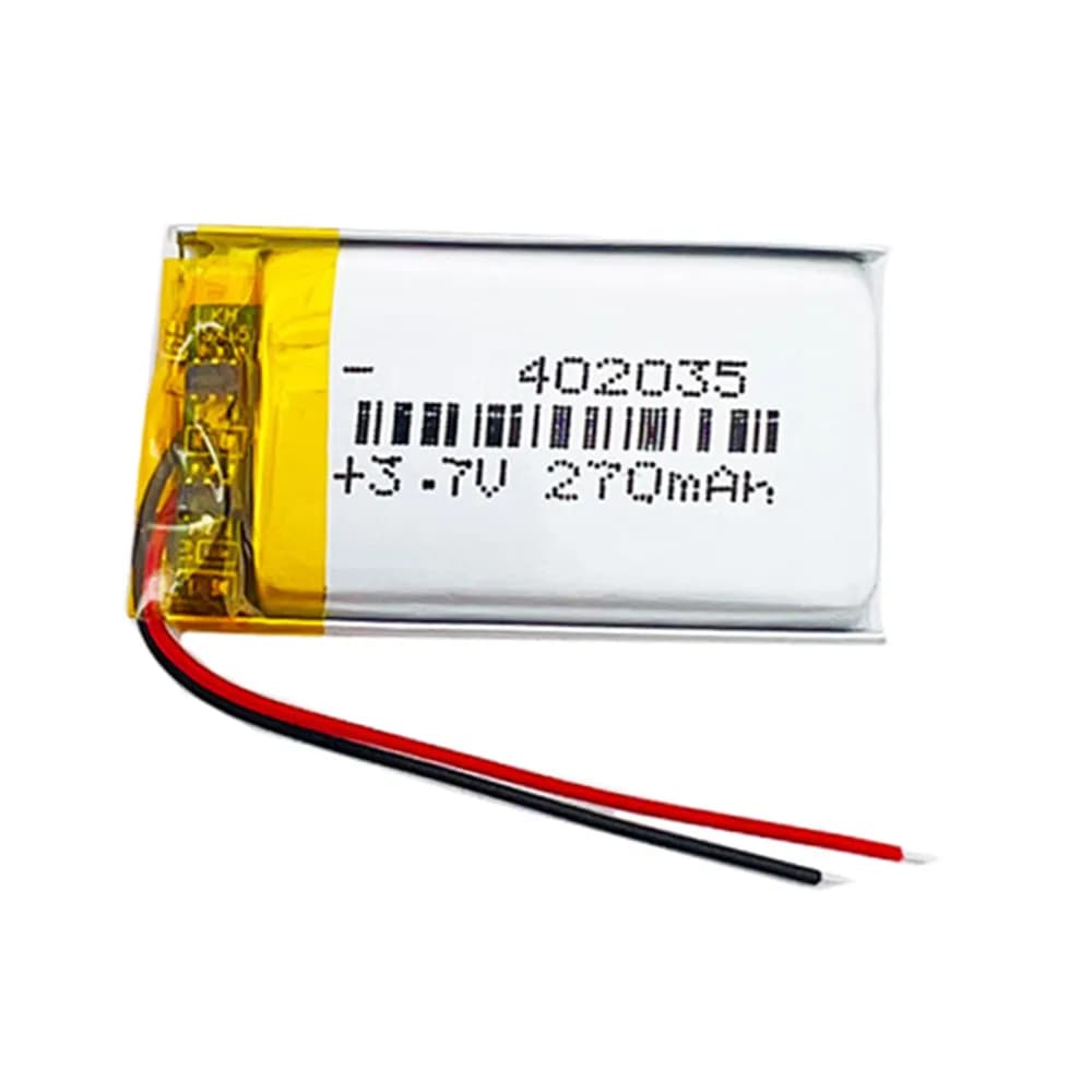 402035 3.7V 270mAh Li Batteria Al Litio Per MP3 Occhiali 3D Registratore Smart Watch Dash Cuffie Altoparlante Bluetooth Selfie Stick