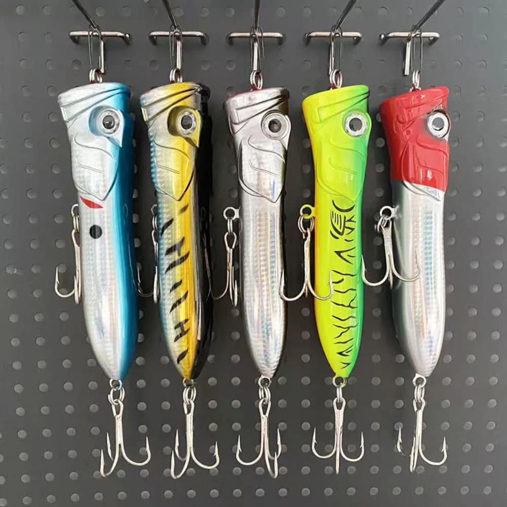 Esca Giant Popper Topwater - Pesca in acqua salata resistente da 7,28 pollici/106 g Look realistico Popping /Minnow/Spina - Funzione lunga per spigola