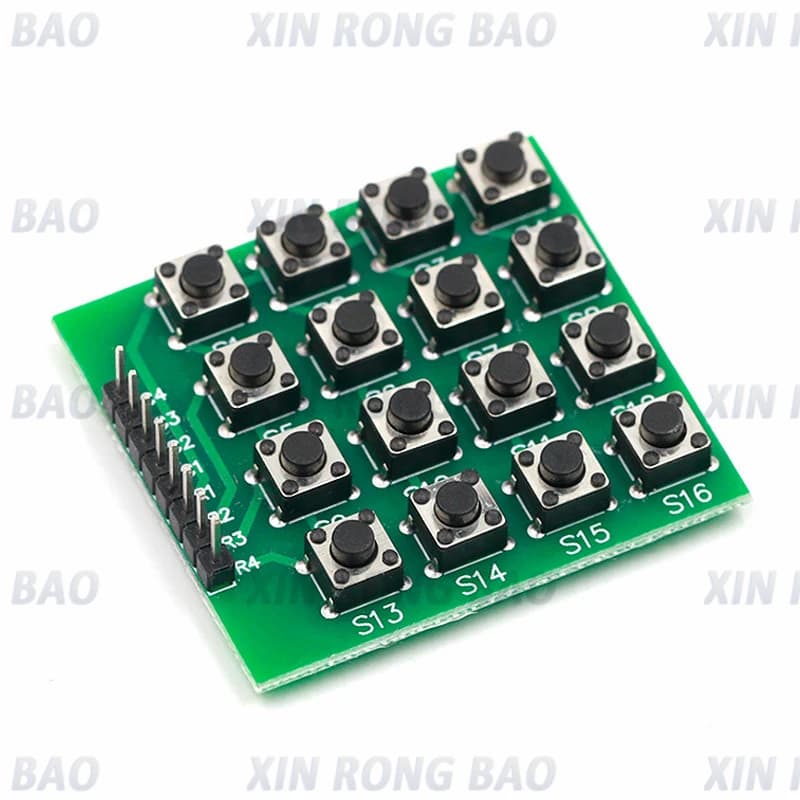 1PCS 8pin 4*4 4x4 Matrix 16 Tastiera Tastiera Breadboard Modulo 16 Pulsante Mcu per arduino Fai Da Te Starter Kit