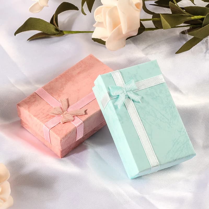 Portagioie da 5 * 8 cm Confezione di gioielli Scatole per anelli e orecchini Custodie per collane Scatole regalo delicate per il festival