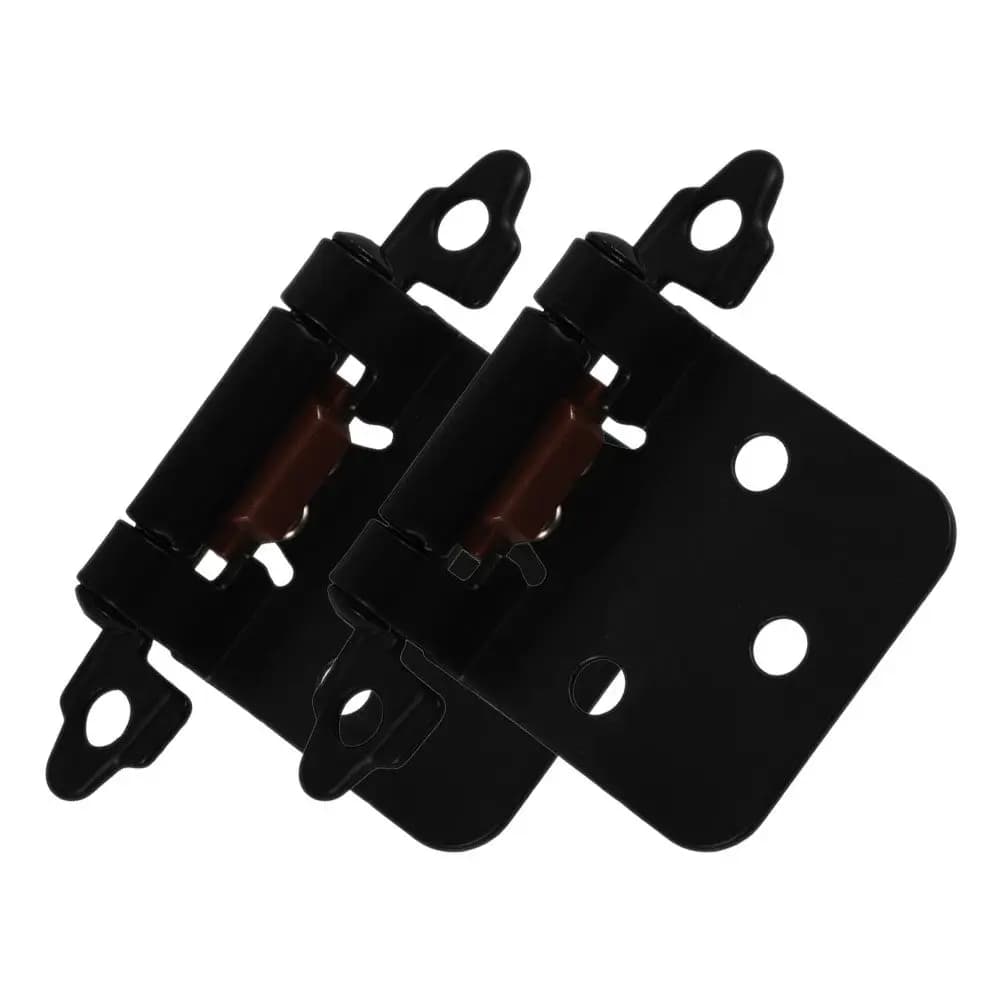 2Pcs Steel Cabinet Door Hinges Self Closing Half Overlay Heavy Duty Cabinet Hardware Rv Hinges for Camper Cabinets