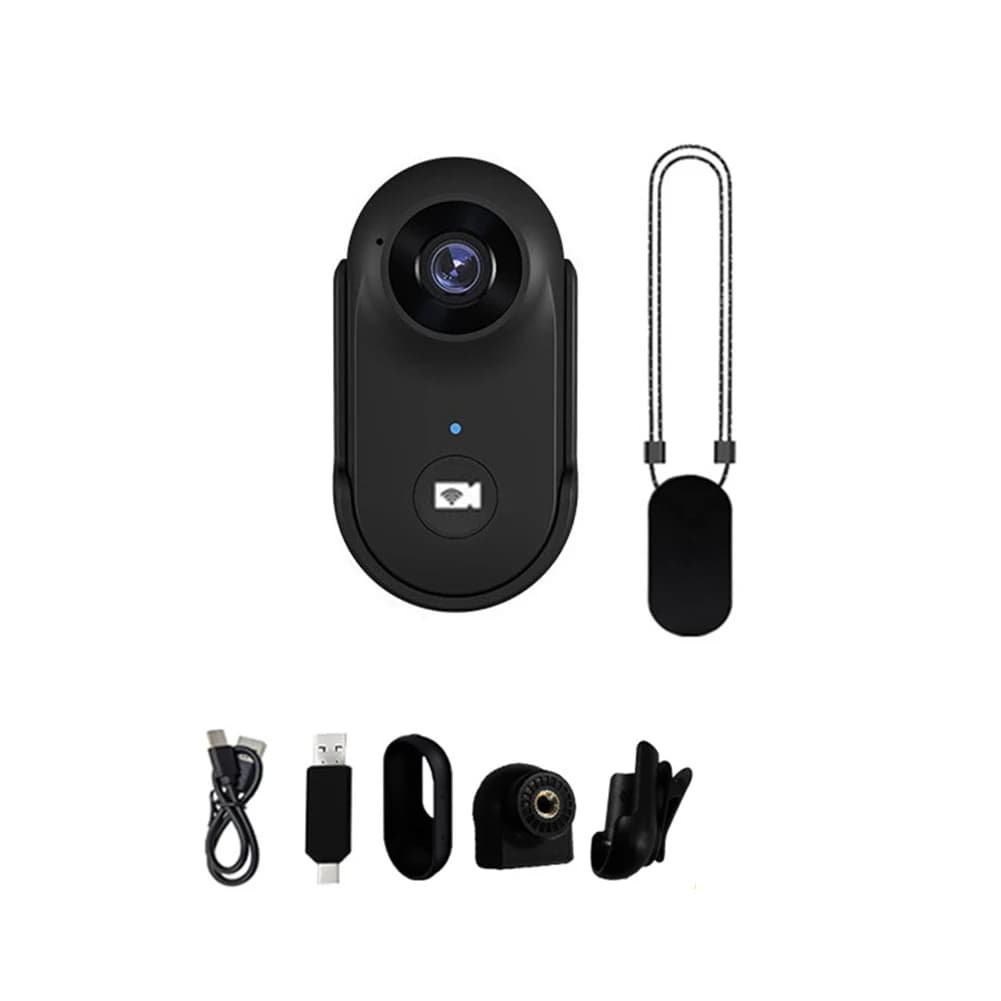 WiFi Action Camera IPX7 Waterproof 6x3x2cm Compact DV for Cycling Vlogging Sports with Helmet Mount Magnetic Sport Accessory