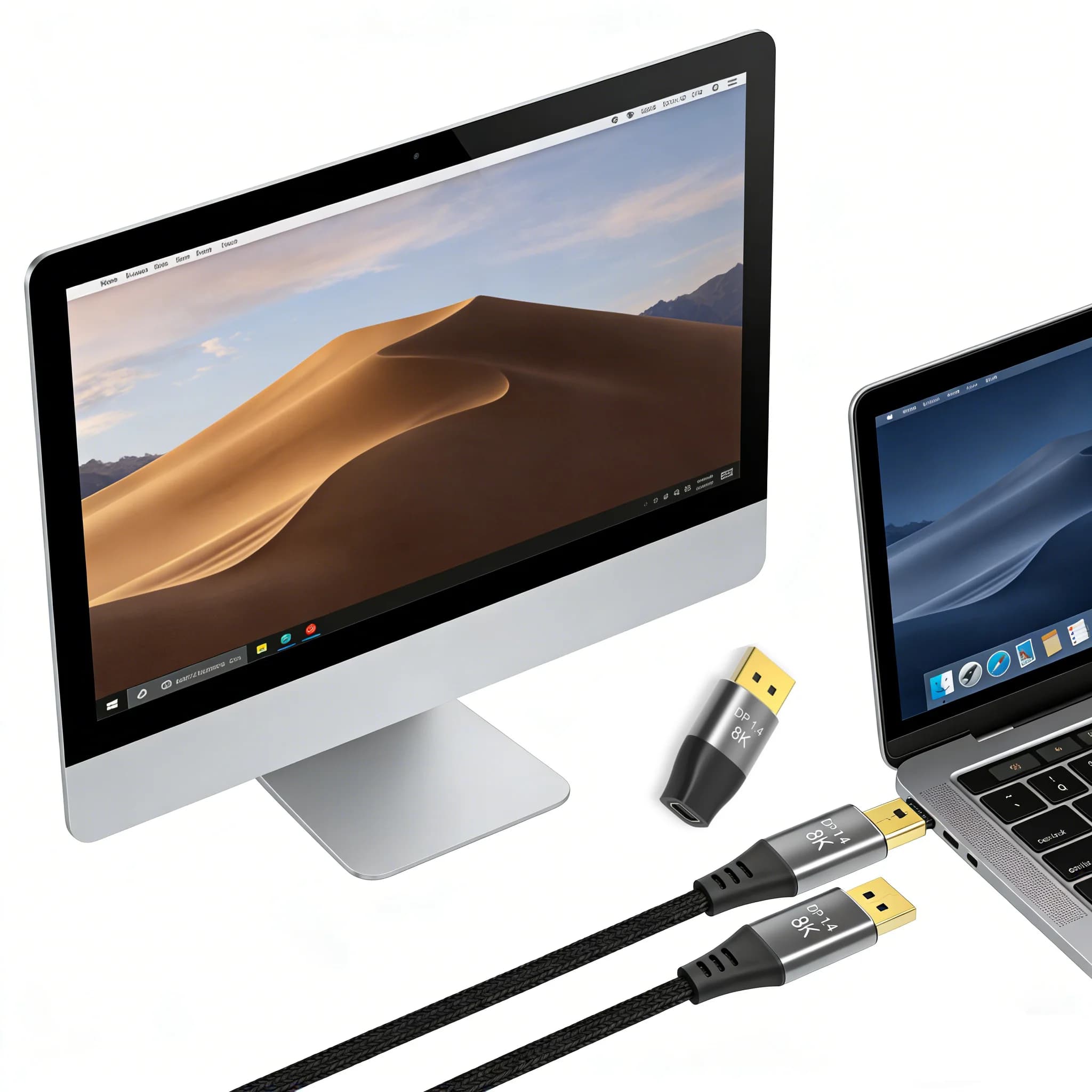 Cavo Mini DP a DisplayPort 8K, Trasmissione Bidirezionale DP1.4, Cavo DP a Mini DisplayPort 8K@60Hz 4K@144Hz per MacBook Air