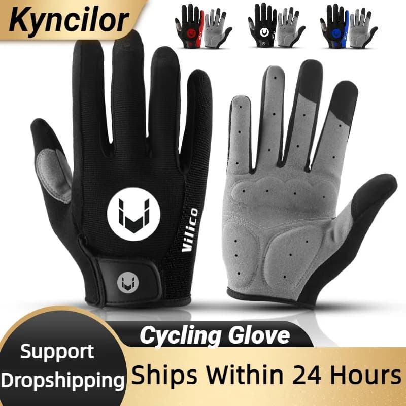 Bike Sports Cycling Gloves MTB Riding Motorcycle Gloves for men and women with whole fingers running fitness gym spring summer