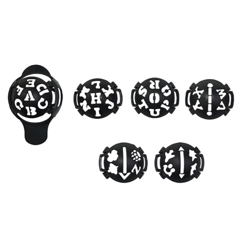K0EF Golf Ball Alignment Marking Tool with Interchangeable Pattern Inserts, Handheld Ball-Fit Holder for Practice Marks and