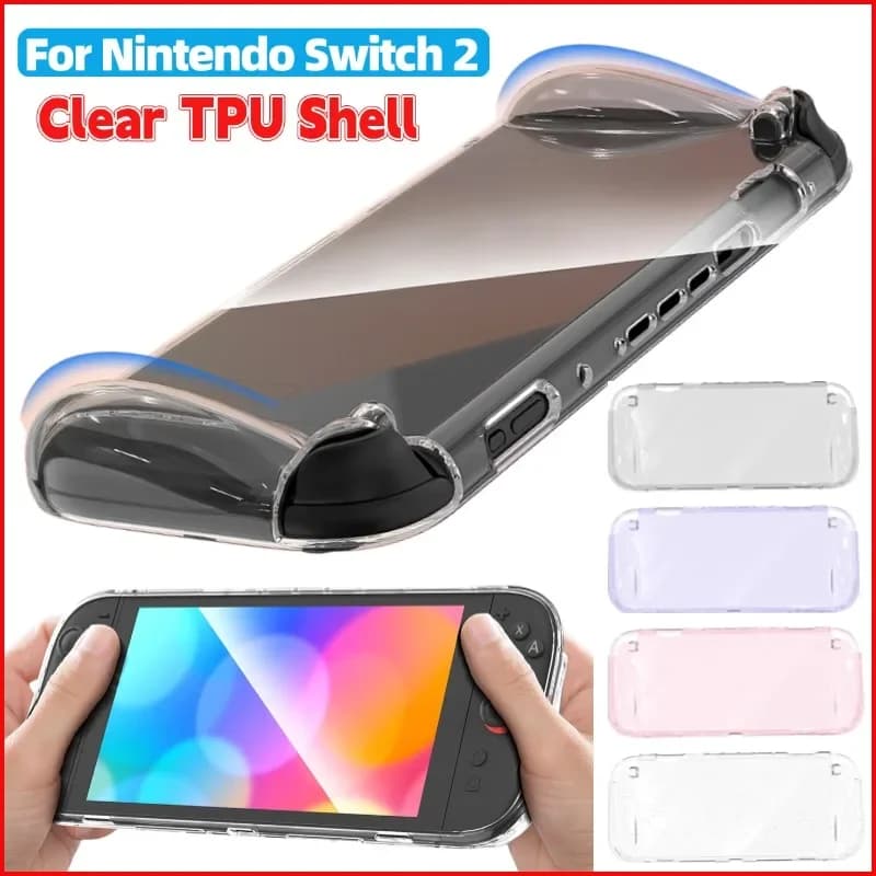 Per Switch 2 Console di gioco portatile Custodia protettiva in TPU Custodia protettiva trasparente antiurto compatibile con Nintendo