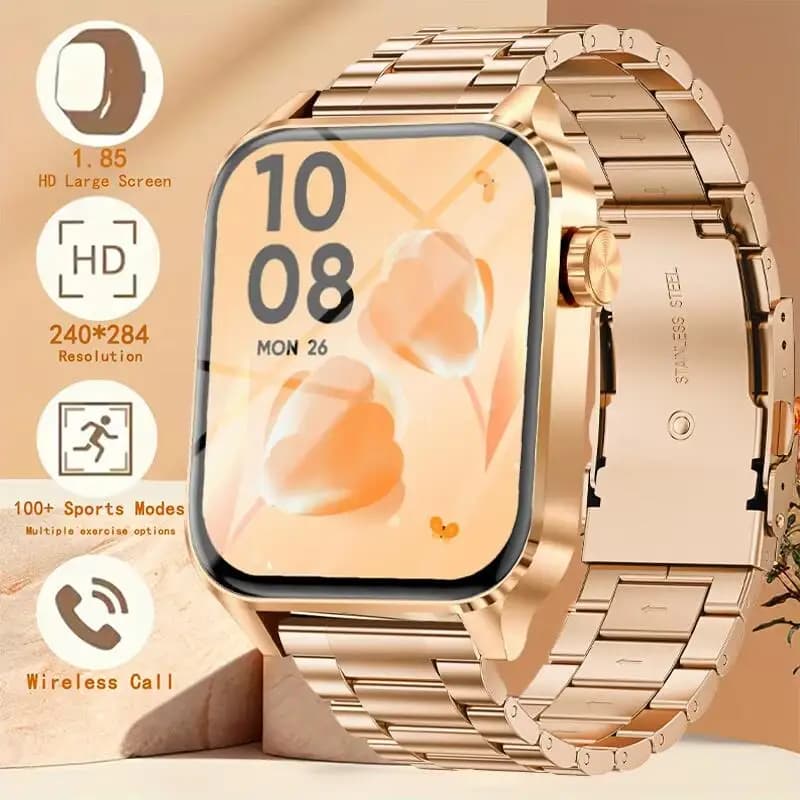 LIGE 1.85 ''HD Fashion Smart Watch Woman Called Bluetooth Sport Ladies Fitness Health Monitor Ladies Smartwatch for Women