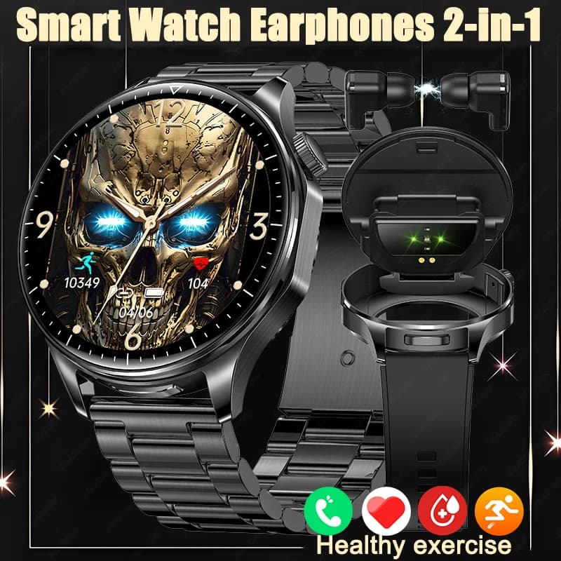Nuovo orologio intelligente 2 in 1 con auricolari Smartwatch TWS auricolare Bluetooth cardiofrequenzimetro orologio sportivo orologio fitness