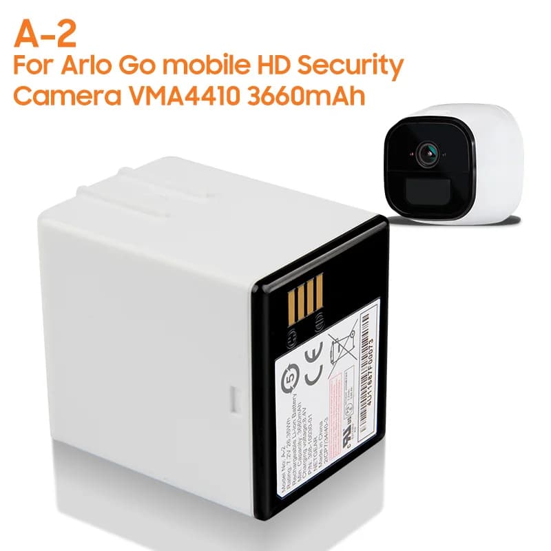 Batteria di ricambio A-2 per telecamera di sicurezza HD mobile Arlo Go VMA4410 batteria ricaricabile 3660mAh