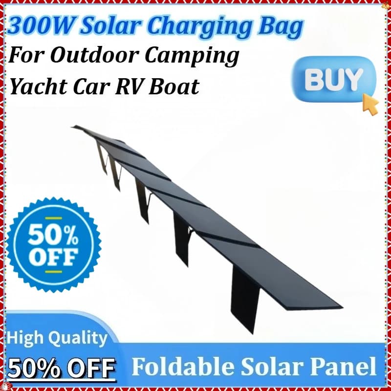 Nuovo kit pannello solare flessibile da 300 W caricabatteria da 12 V sistema solare a celle monocristalline per auto camper barca campeggio esterno yacht