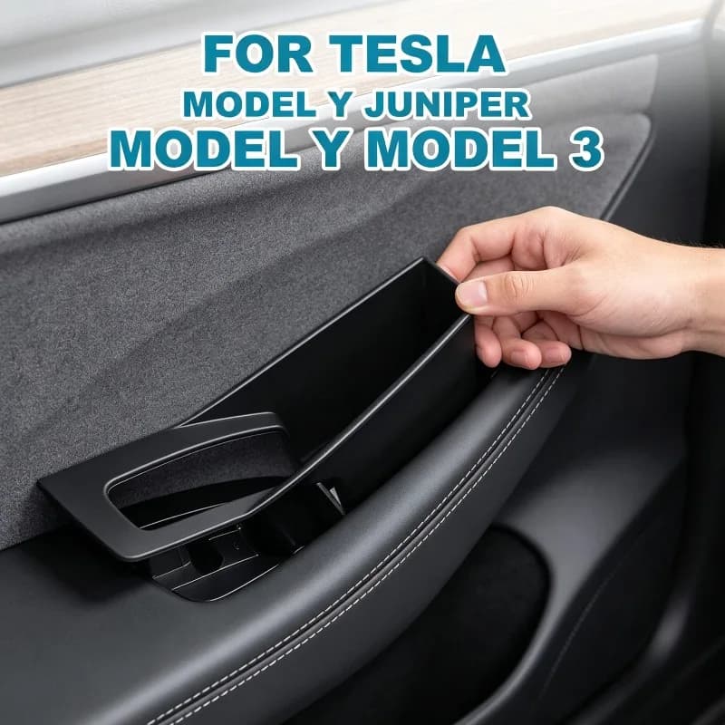 Contenitore portaoggetti per maniglia interna della portiera dell'auto, organizer per Tesla Model 3/Y Juniper Model 3 Highland Accessori