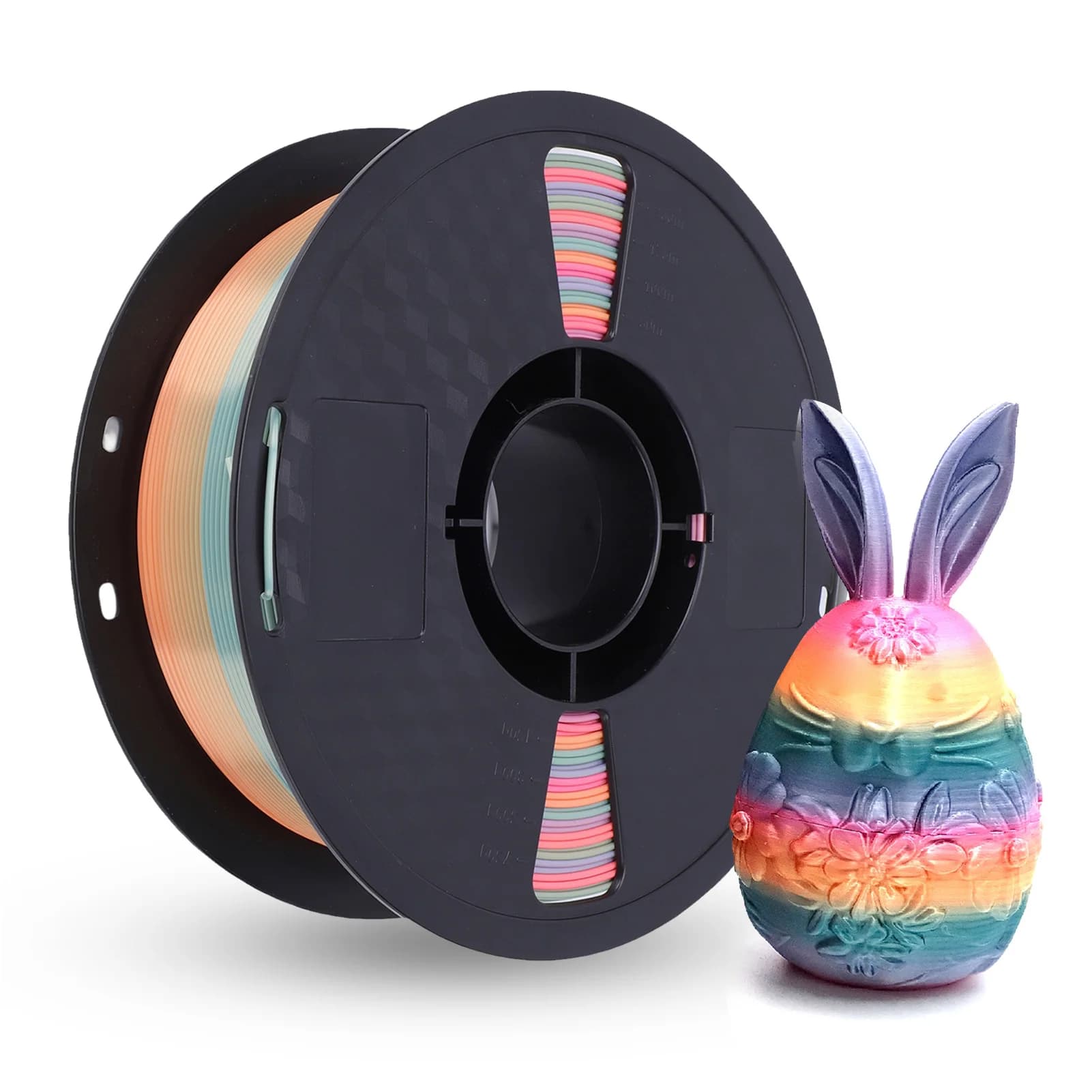 PLA Filament Compatible with 3D Bambu Printer, Multicolor Smooth Setoso 1.75mm 1KG, 3D Printing Materials