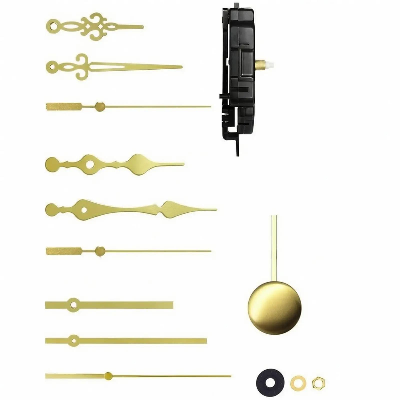 Crystal Pendulum Clock Movement Plastic Gears for Building Custom Wall Clocks Easily