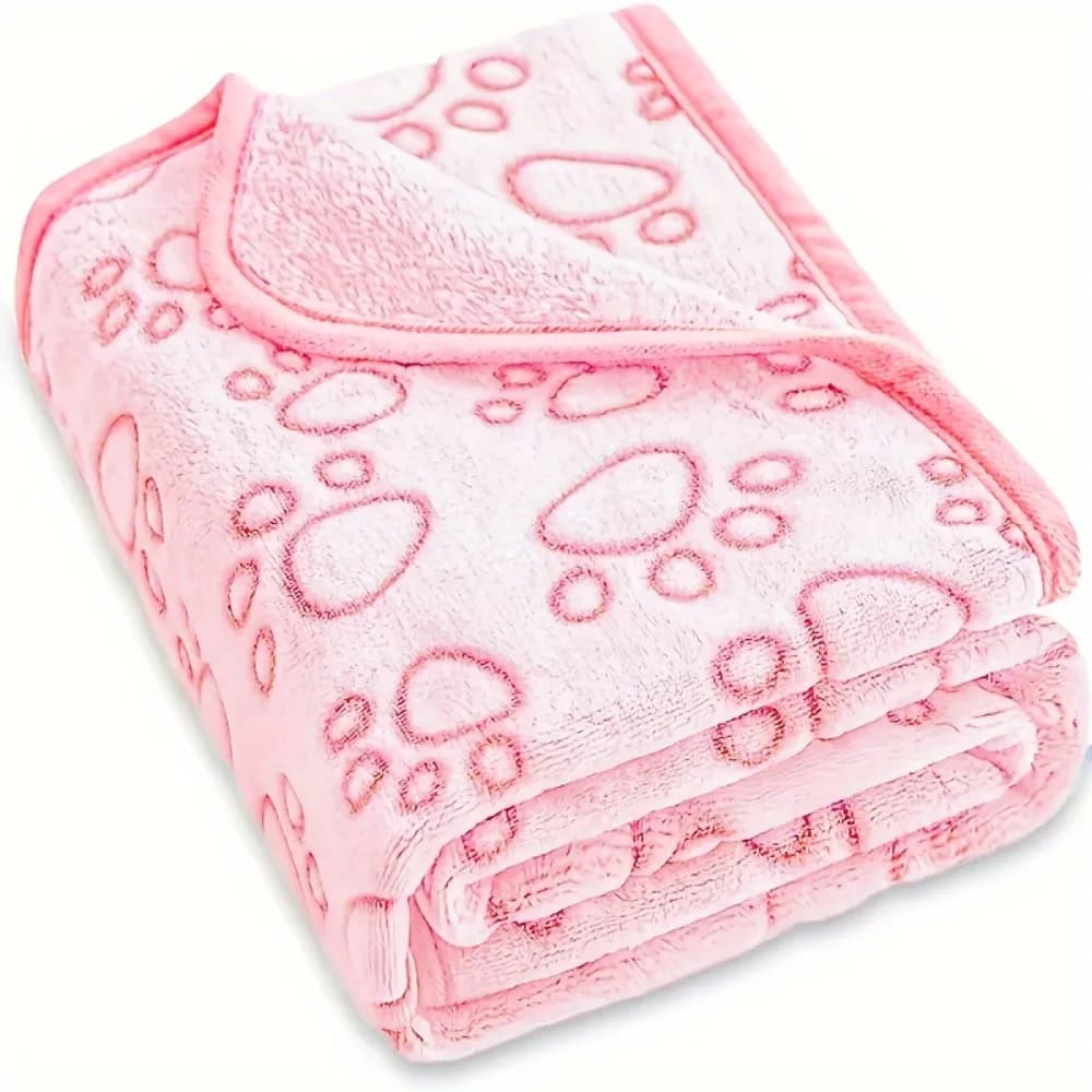 1 Pezzo Coperta Morbida in Flanella per Gatti e Cani, Tappetino con Stampa Zampa, Coperta Calda per Animali Domestici, Copriletto per Animali