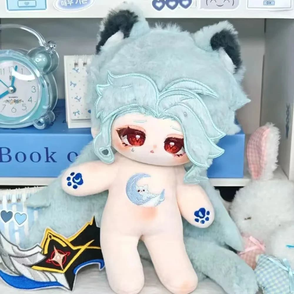 Genshin Impact Il Dottore Plush Doll Mask Tail Pillow 20cm The Doctor Stuffed Plusie Toy Doll Friend Fans Birthday XMAS Gift