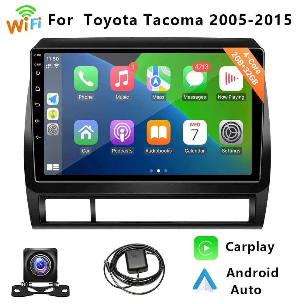 Autoradio 9 inch wireless Carplay for Toyota Tacoma 2005-2015 Touch Screen Android Auto Video player for cars with GPS backup camera