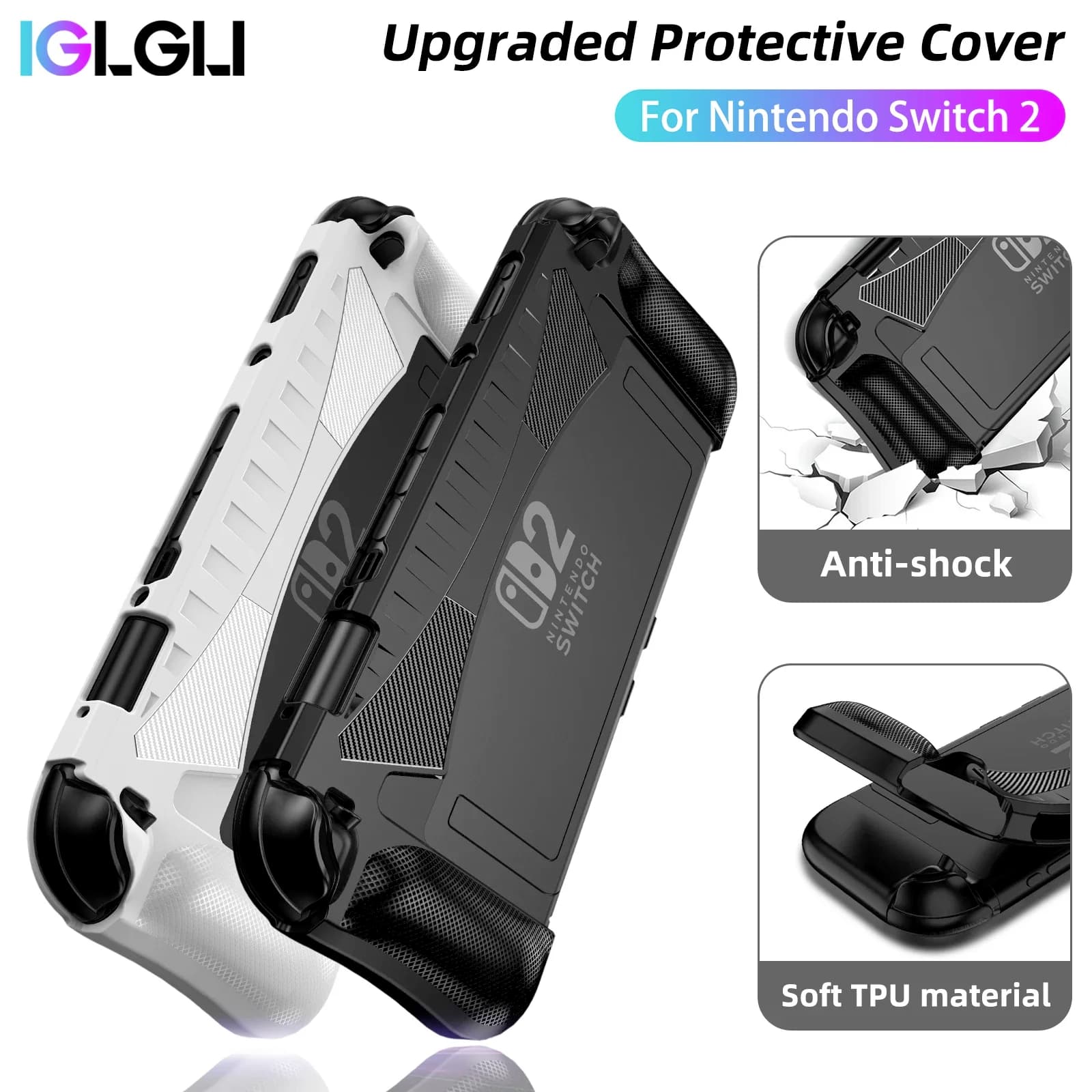 Custodia per Nintendo Switch 2 (2025), Cover protettiva aggiornata, Comfort ergonomico, Antigraffio, Grip Shell in TPU Accessori Switch2