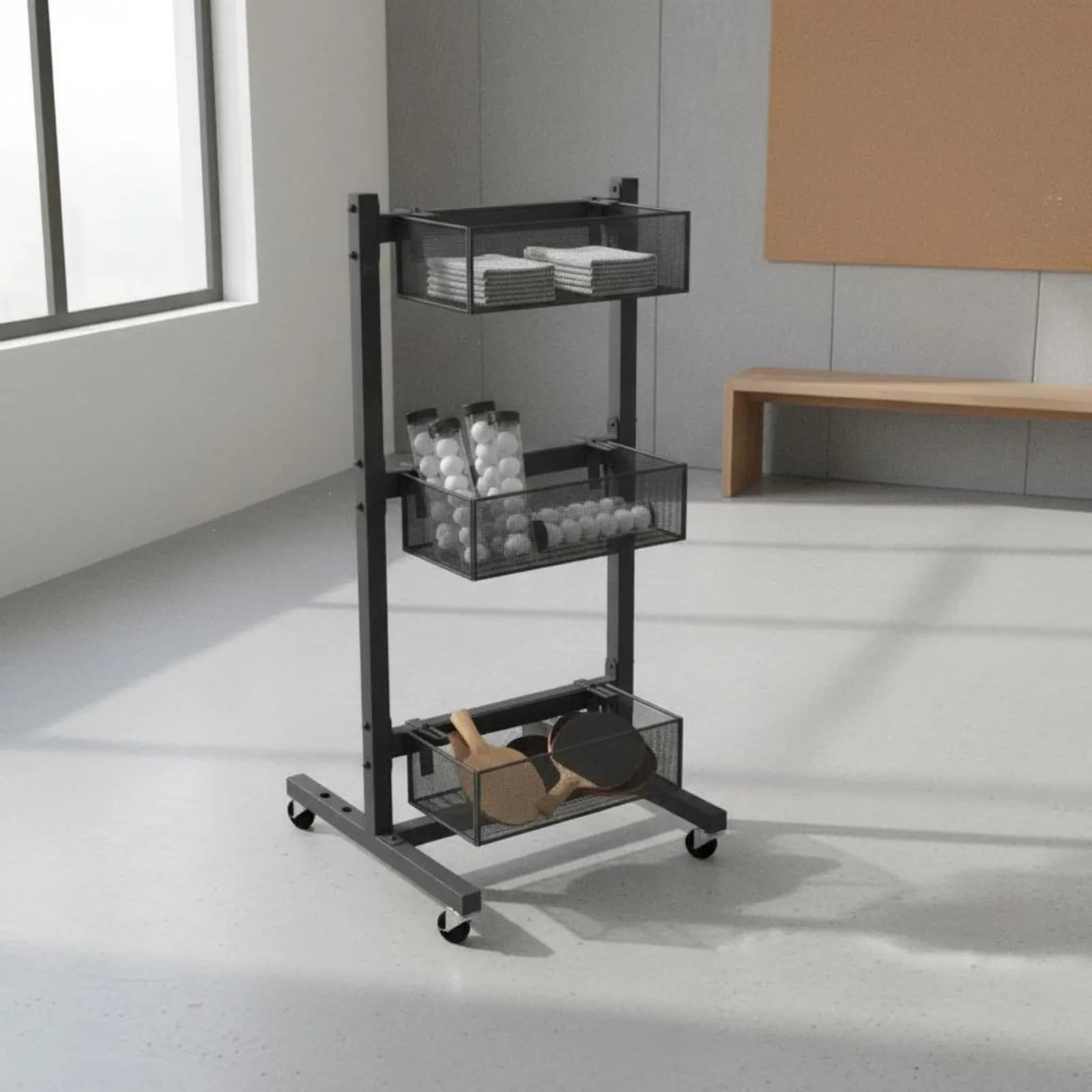 Supporto per Racchette da Ping Pong, Robusto Espositore per Racchette da Tennis da Tavolo, Attrezzatura Sportiva Resistente