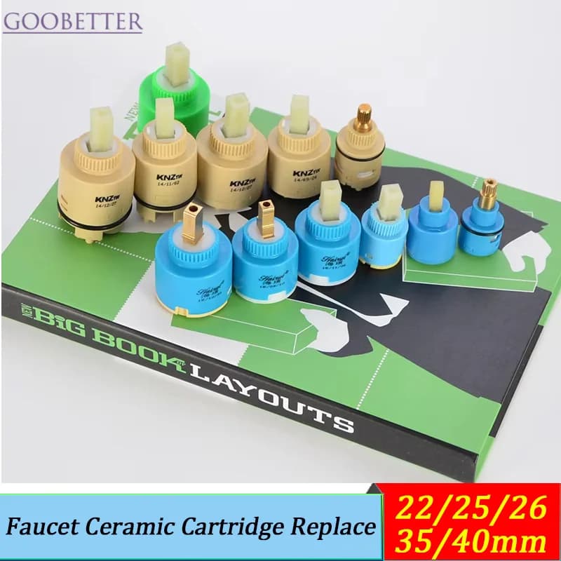 22/25/26/35/40mm Rubinetto Cartuccia di Ceramica Sostituire Parte Risparmio Idrico Bobina di Ricambio Miscelatore Acqua Rubinetto Della Cucina Bagno rubinetto
