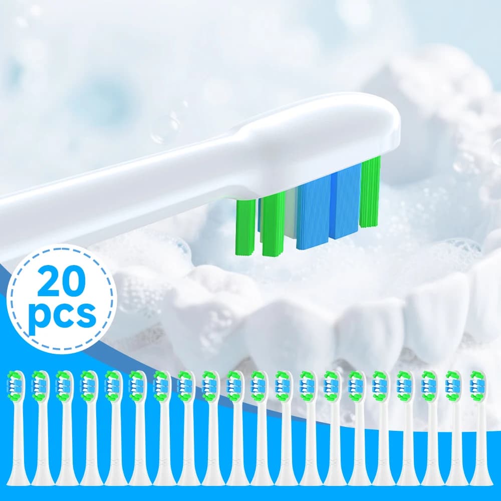 20 spare parts for toothbrush compatible with Philips 6500 6100 7500 5300 HX5/HX6/HX7/HX8