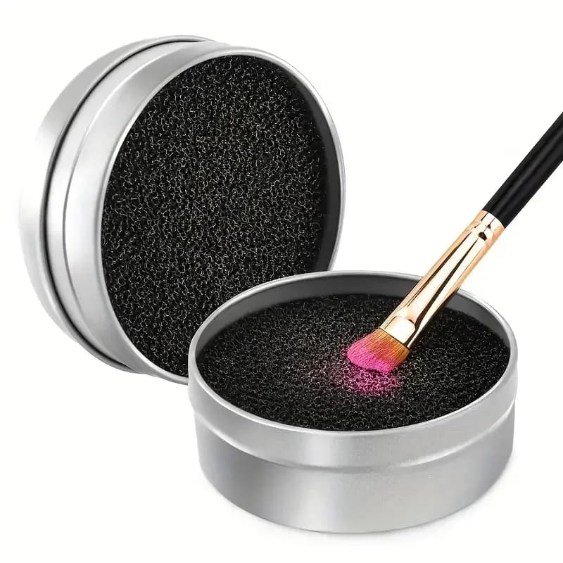 1pc instant makeup brush cleaner - fast drying sponge tool for seamless color switch-essential for application of shading brushes