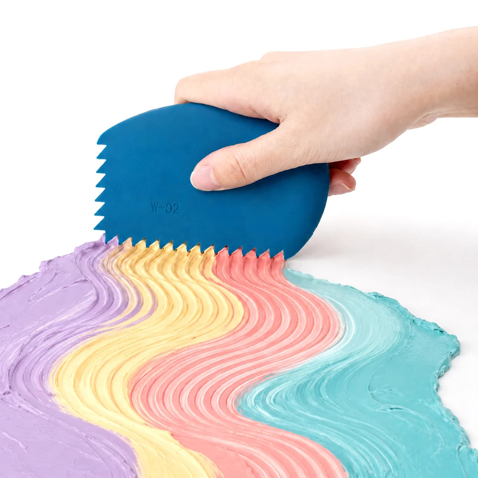 Flexible Silicone Wedge Tools for Oils,Clays,Plaster Encaustics and Ceramics Heat-Resistant for Texturizing and Moving Paints