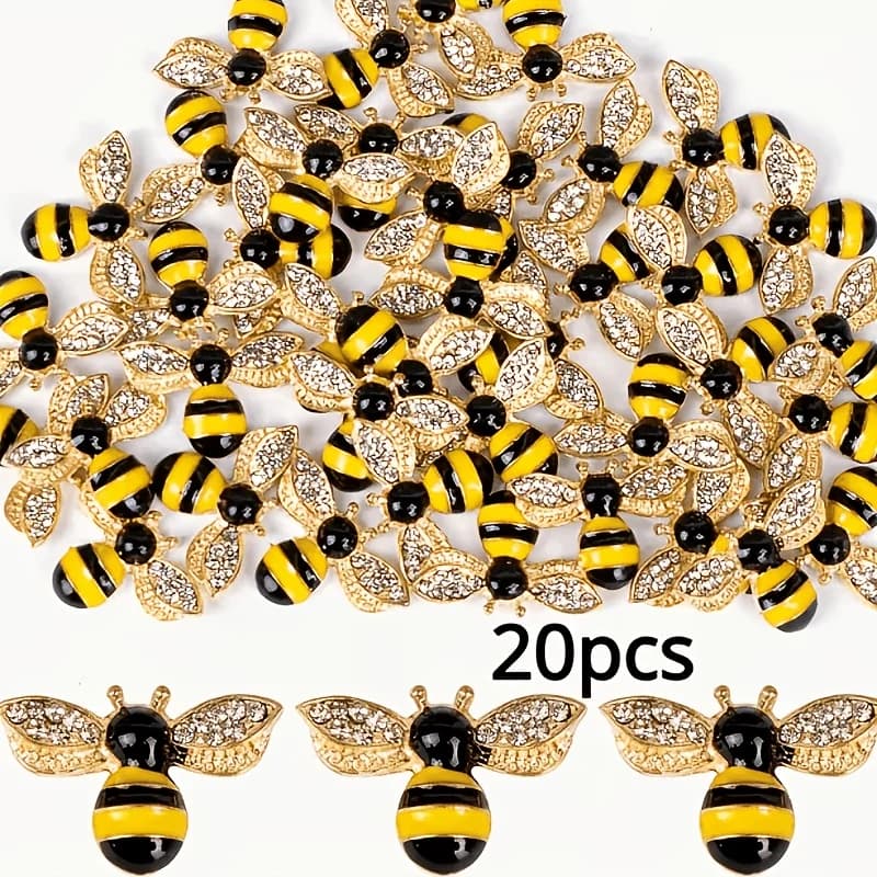 Alloy Oil-Drip Cartoon Bee Animal DIY Earrings Keychain Pendant Jewelry Accessories Bag Charm