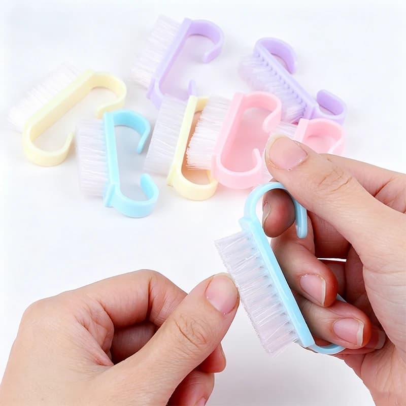 10 pezzi/20 pezzi spazzole per la pulizia delle unghie, strumenti per la rimozione della polvere, piccole spazzole per manicure, pennelli in plastica per nail art