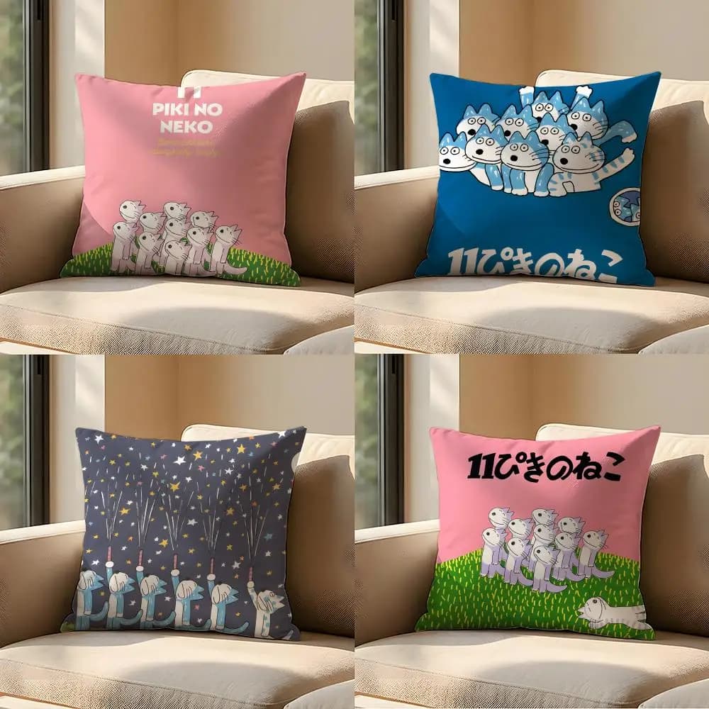 Art T-The E-Eleven C-Cats Fodera per cuscino, per divano, soggiorno, camera da letto, cuscino per testiera, cuscino quadrato, per il riposo