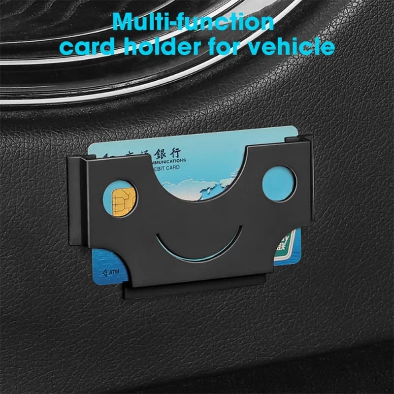 Porta carte multifunzionale per auto Porta biglietti da visita adesivo per auto Porta biglietti ID Organizzatore di archiviazione carta