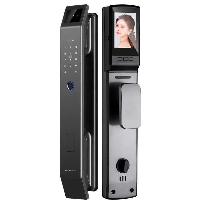 Serratura automatica con riconoscimento facciale 3D, impronta digitale e password, serratura elettronica intelligente per porta di casa, serratura antifurto per cancello.