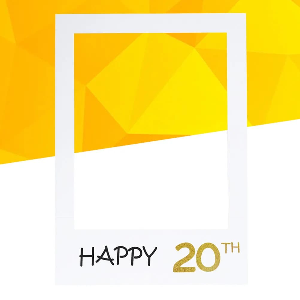 Paper Frames for the 20th Birthday, Light and Compact Decorations for Photos, Family Birthday Party Accessories and Friends