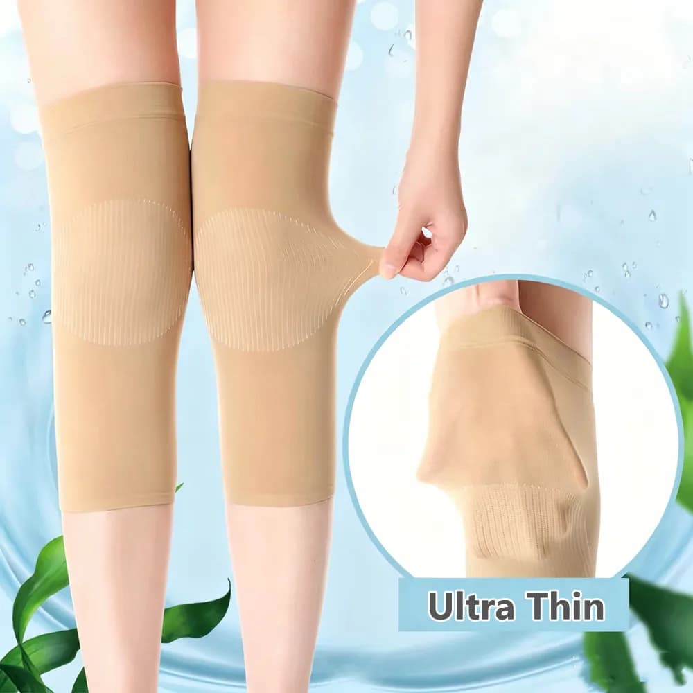 Summer Knee Cover Breathable Non-slip Joint Pain Relief Compression Kneepads Air Conditioning Thin Warm Knee Brace For Men Women