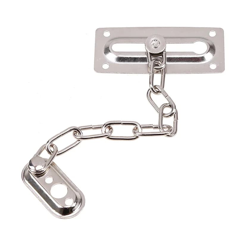 Serratura a catena per porta di sicurezza in acciaio inossidabile con viti Chiusura a catena per porta dell'armadio antifurto Chiusura a catena per porta hardware per la casa