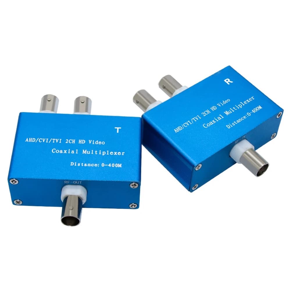 Multiplexer coaxial Video HD 1080P AHD/CVI/TVI / 2CH (Video with 2 channels in a coaxial cable transmission)